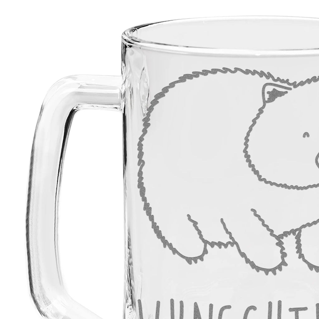 Personalisierter Gravur Bierkrug Wombat Personalisierter Bierkrug, Personalisierter Bier Krug, Personalisiertes Bierkrug Glas, Bierkrug mit Namen, Bier Krug mit Namen, Bierkrug Glas mit Namen, Vatertag, Wunschtext, Wunschname, Personalisierbar, Selbst gestalten, Tiermotive, Gute Laune, lustige Sprüche, Tiere, Wombat, Das Leben ist schön, Motivation, Spruch, Australien