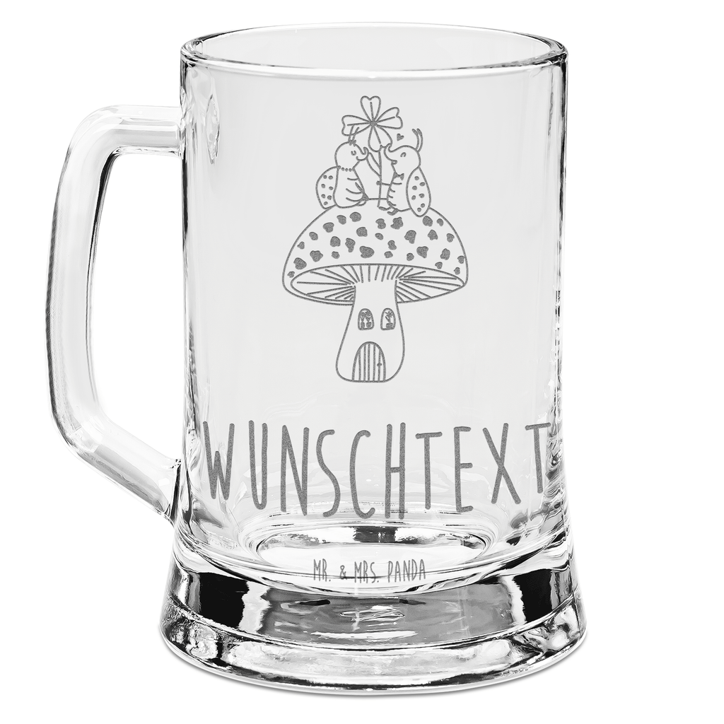 Personalisierter Gravur Bierkrug Marienkäfer Fliegenpilz Personalisierter Bierkrug, Personalisierter Bier Krug, Personalisiertes Bierkrug Glas, Bierkrug mit Namen, Bier Krug mit Namen, Bierkrug Glas mit Namen, Vatertag, Wunschtext, Wunschname, Personalisierbar, Selbst gestalten, Tiermotive, Gute Laune, lustige Sprüche, Tiere, Haus, Wohnung, zuhause, Fliegenpilz, Marienkäfer, Fleigenpilzhaus