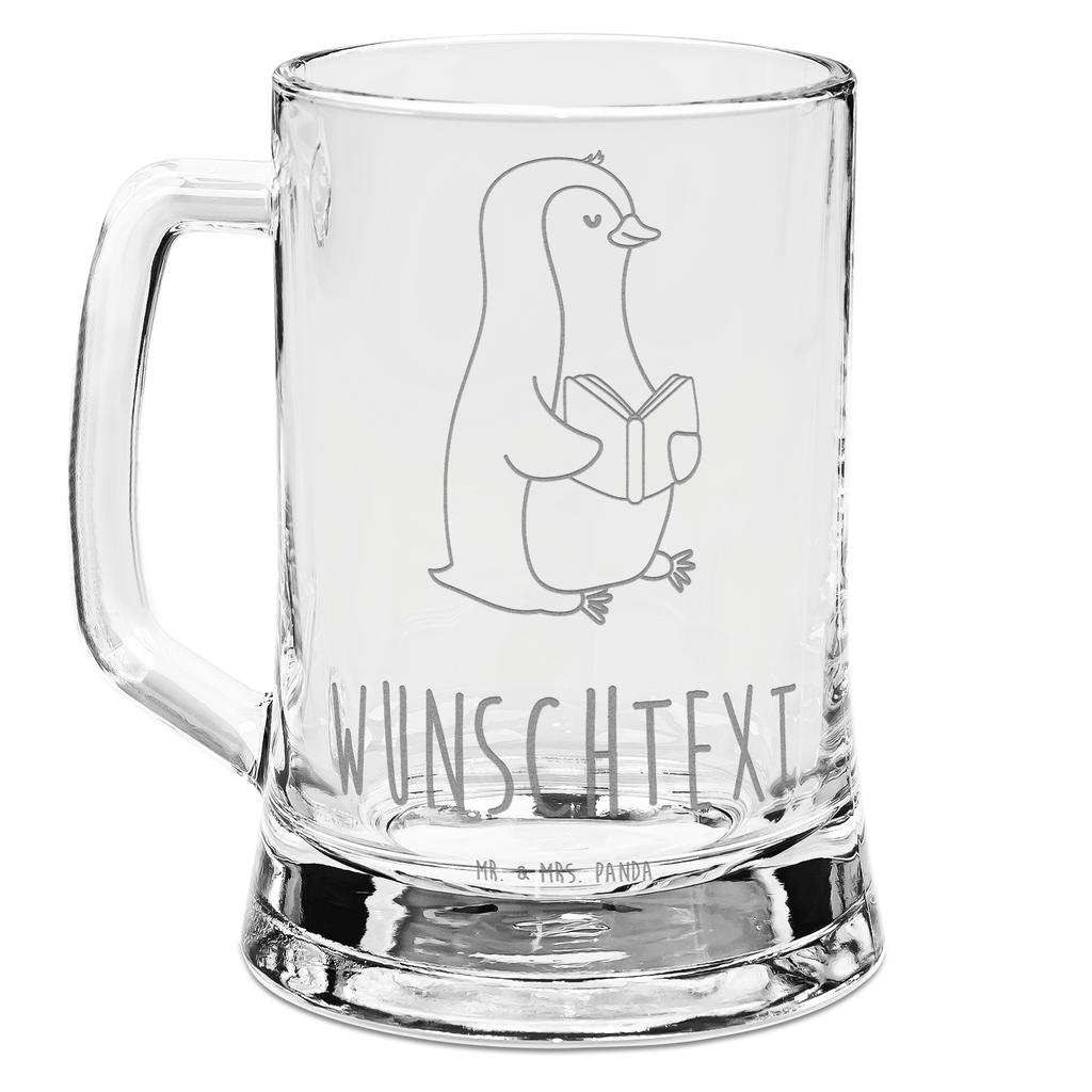 Personalisierter Gravur Bierkrug Pinguin Buch Personalisierter Bierkrug, Personalisierter Bier Krug, Personalisiertes Bierkrug Glas, Bierkrug mit Namen, Bier Krug mit Namen, Bierkrug Glas mit Namen, Vatertag, Wunschtext, Wunschname, Personalisierbar, Selbst gestalten, Pinguin, Pinguine, Buch, Lesen, Bücherwurm, Nichtstun, Faulenzen, Ferien, Urlaub, Freizeit