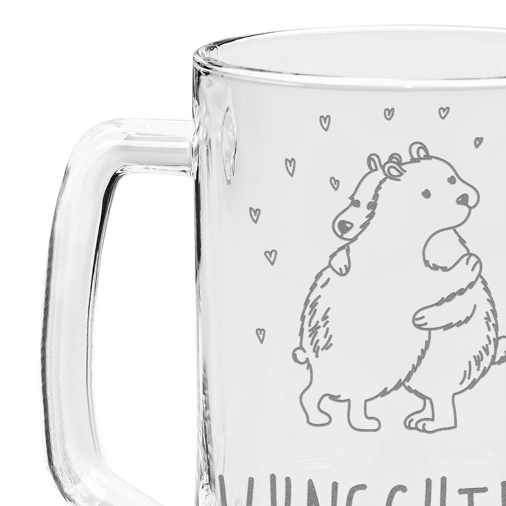 Personalisierter Gravur Bierkrug Eisbär Umarmen Personalisierter Bierkrug, Personalisierter Bier Krug, Personalisiertes Bierkrug Glas, Bierkrug mit Namen, Bier Krug mit Namen, Bierkrug Glas mit Namen, Vatertag, Wunschtext, Wunschname, Personalisierbar, Selbst gestalten, Tiermotive, Gute Laune, lustige Sprüche, Tiere