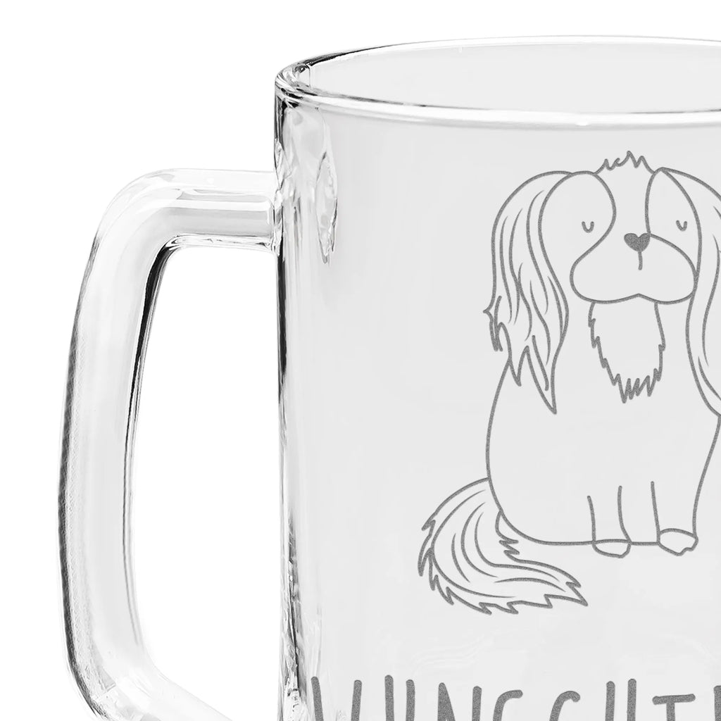 Personalisierter Gravur Bierkrug Hund Cavalier King Charles Spaniel Personalisierter Bierkrug, Personalisierter Bier Krug, Personalisiertes Bierkrug Glas, Bierkrug mit Namen, Bier Krug mit Namen, Bierkrug Glas mit Namen, Vatertag, Wunschtext, Wunschname, Personalisierbar, Selbst gestalten, Hund, Hundemotiv, Haustier, Hunderasse, Tierliebhaber, Hundebesitzer, Sprüche, Cavalier King Charles Spaniel, Cockerspaniel, Spaniel, Spruch, schönster Hund