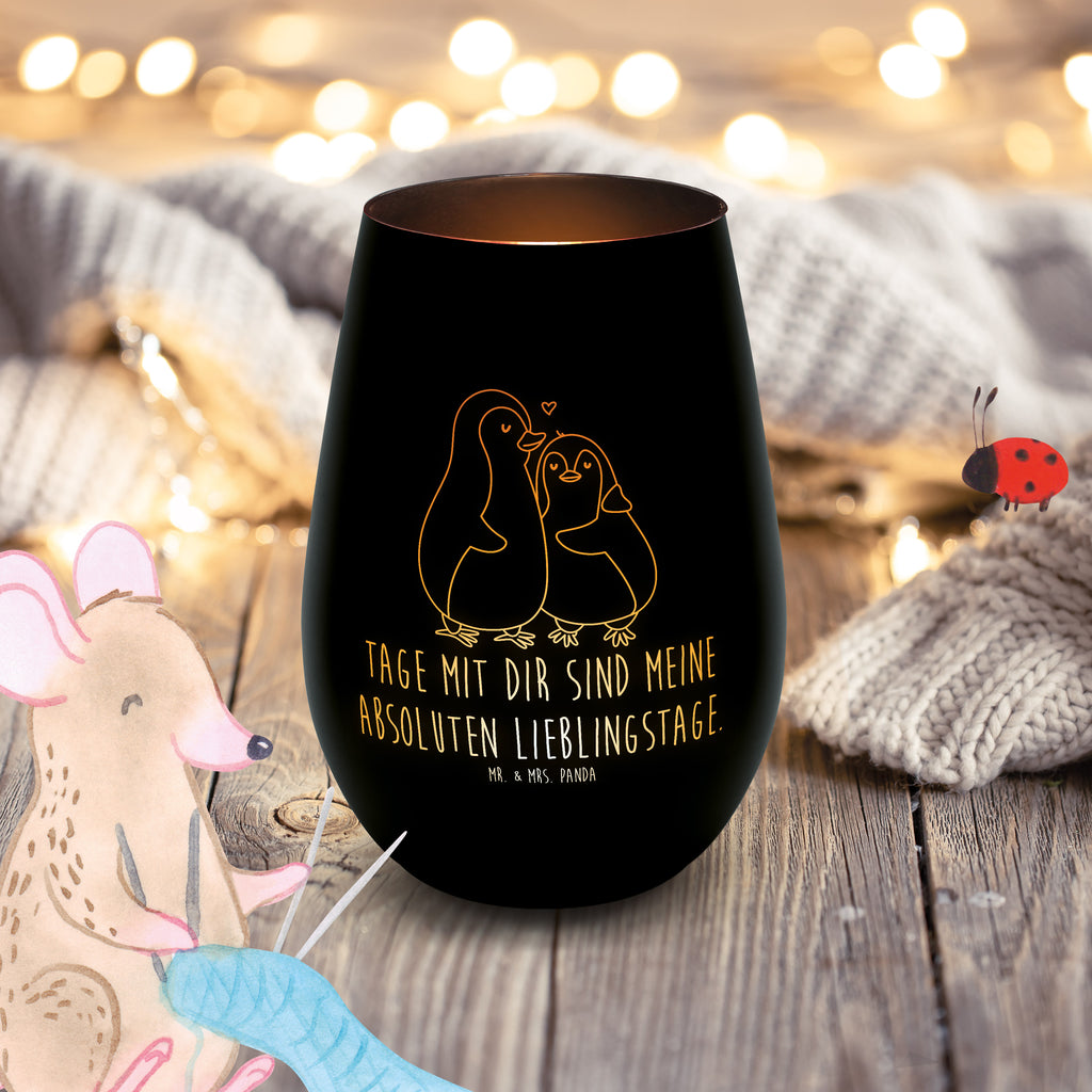 Gold Windlicht Pinguin umarmen Windlicht, Teelicht, Graviertes Windlicht, Windlicht Gravur, Kerze, Windlicht aus Glas, Teelicht aus Glas, Pinguin, Liebe, Liebespaar, Liebesbeweis, Liebesgeschenk, Verlobung, Jahrestag, Hochzeitstag, Hochzeit, Hochzeitsgeschenk