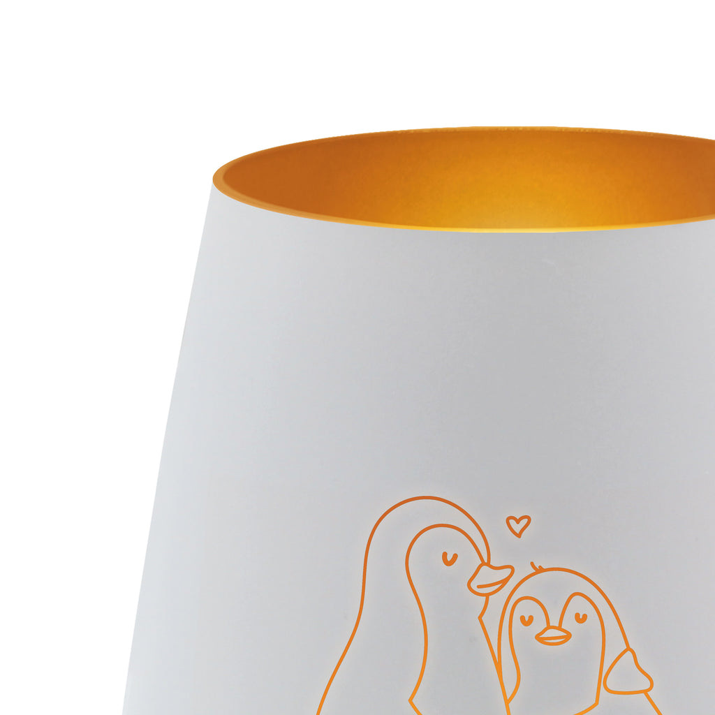 Gold Windlicht Pinguin umarmen Windlicht, Teelicht, Graviertes Windlicht, Windlicht Gravur, Kerze, Windlicht aus Glas, Teelicht aus Glas, Pinguin, Liebe, Liebespaar, Liebesbeweis, Liebesgeschenk, Verlobung, Jahrestag, Hochzeitstag, Hochzeit, Hochzeitsgeschenk