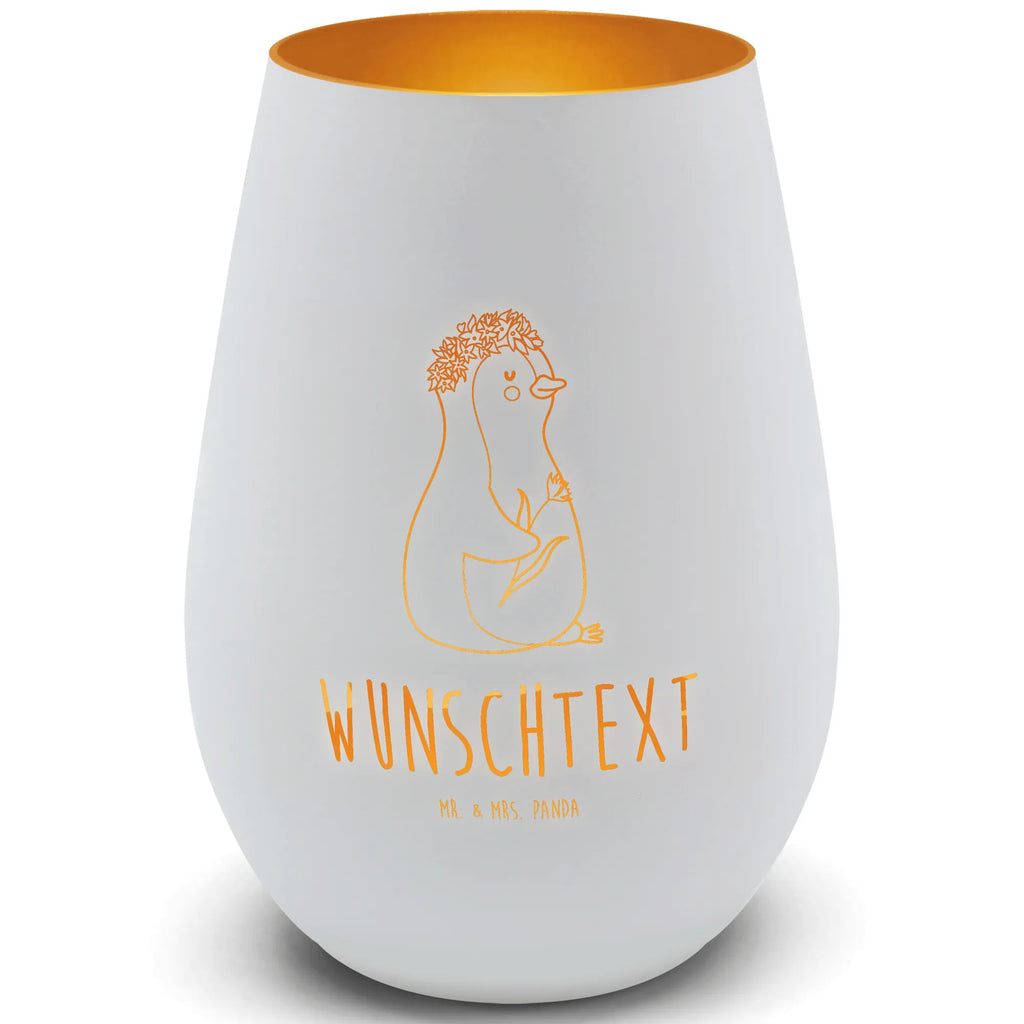 Gold Windlicht Personalisiert Pinguin Blumen Personalisiertes Windlicht, Personalisiertes Teelicht, Personalisiertes Graviertes Windlicht, Personalisiertes Windlicht Gravur, Personalisierte Kerze, Personalisiertes Windlicht aus Glas, Personalisiertes Teelicht aus Glas, Personalisiertes Windlicht mit Namen, Teelicht mit Namen, Graviertes Windlicht mit Namen, Windlicht Gravur mit Namen, Kerze mit Namen, Windlicht aus Glas mit Namen, Teelicht aus Glas mit Namen, Wunschtext, Personalisierbar, Selbst gestalten, Pinguin, Pinguine, Blumenkranz, Universum, Leben, Wünsche, Ziele, Lebensziele, Motivation, Lebenslust, Liebeskummer, Geschenkidee