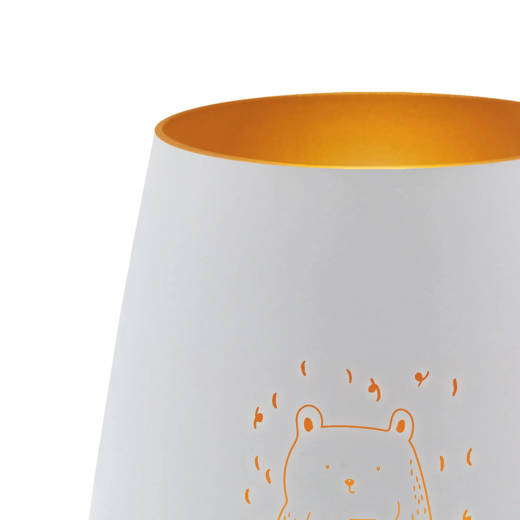 Gold Windlicht Bär Party Windlicht, Teelicht, Graviertes Windlicht, Windlicht Gravur, Kerze, Windlicht aus Glas, Teelicht aus Glas, Bär, Teddy, Teddybär, Geburtstag, Geburtstagsgeschenk, Geschenk, Party, Feiern, Abfeiern, Mitbringsel, Gute Laune, Lustig