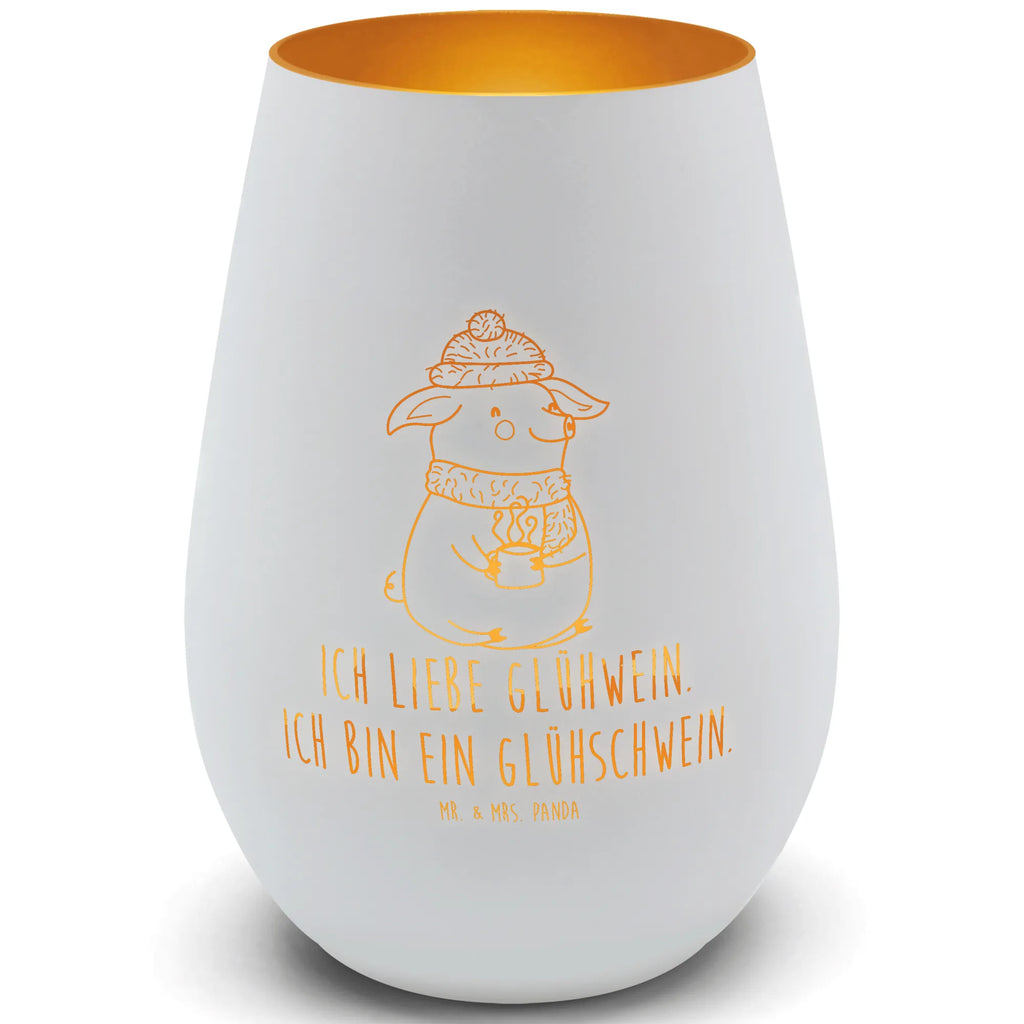 Gold Windlicht Schwein Glühwein Windlicht, Teelicht, Graviertes Windlicht, Windlicht Gravur, Kerze, Windlicht aus Glas, Teelicht aus Glas, Winter, Weihnachten, Weihnachtsdeko, Nikolaus, Advent, Heiligabend, Wintermotiv, Glühschwein, Glühwein, Weihnachtsmarkt, Punsch