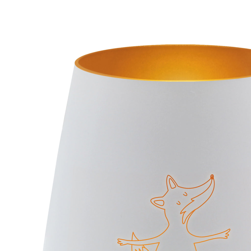 Gold Windlicht Fuchs Ballerina Windlicht, Teelicht, Graviertes Windlicht, Windlicht Gravur, Kerze, Windlicht aus Glas, Teelicht aus Glas, Fuchs, Fuchs Spruch, Füchse, Füchsin, Ballerina, Ballett, Tänzerin, Tanzen, Party, Einladung, Geburtstag