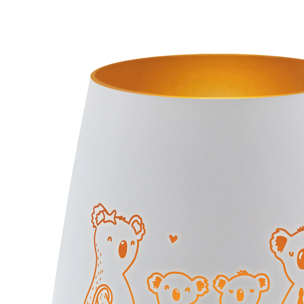 Gold Windlicht Koala Familie zwei Windlicht, Teelicht, Graviertes Windlicht, Windlicht Gravur, Kerze, Windlicht aus Glas, Teelicht aus Glas, Familie, Vatertag, Muttertag, Bruder, Schwester, Mama, Papa, Oma, Opa, Koala, Koalabär, beste Familie, Familienzeit, Familienleben, Koalafamilie, Lieblingsfamilie