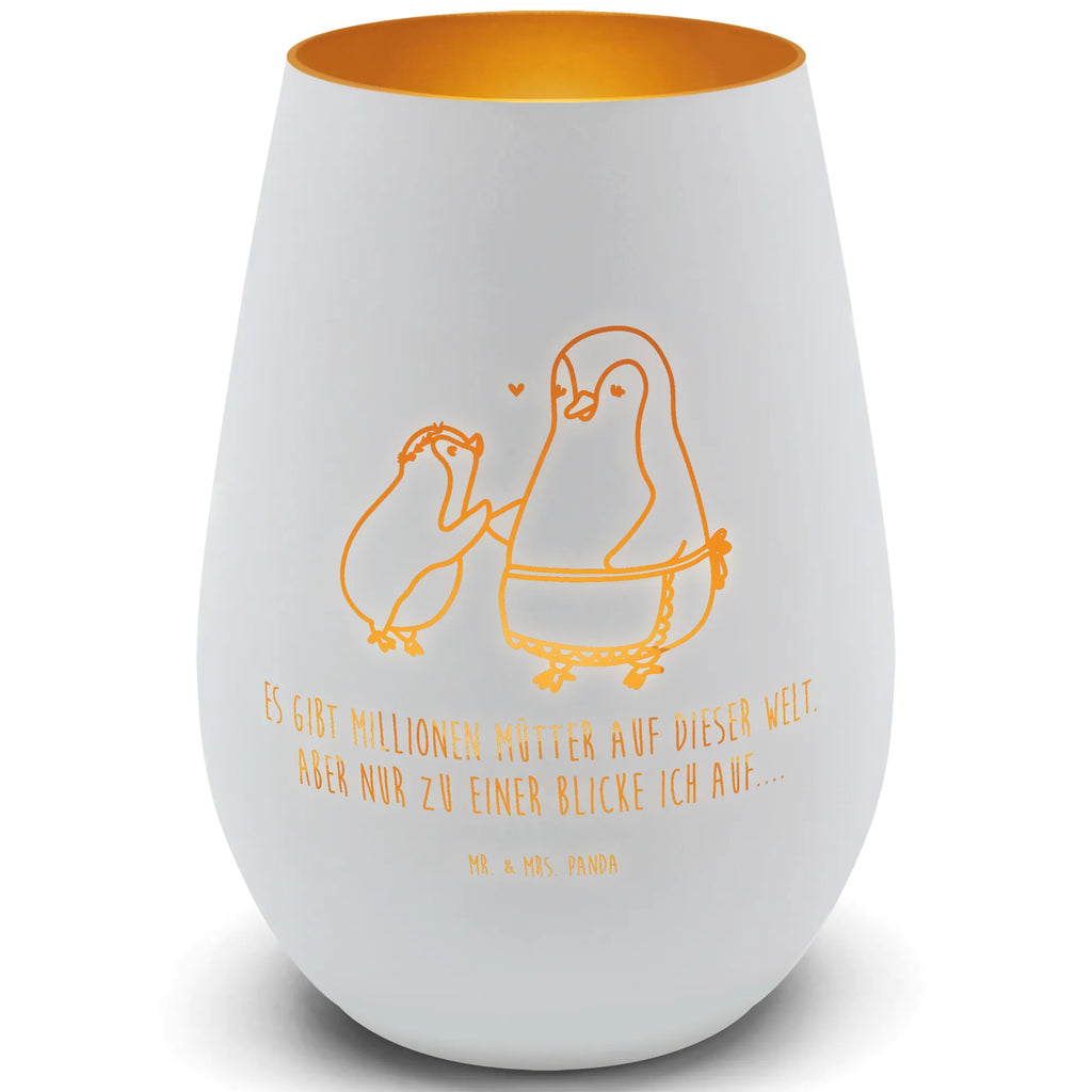 Gold Windlicht Pinguin mit Kind Windlicht, Teelicht, Graviertes Windlicht, Windlicht Gravur, Kerze, Windlicht aus Glas, Teelicht aus Glas, Familie, Vatertag, Muttertag, Bruder, Schwester, Mama, Papa, Oma, Opa, Geschenk, Mami, Mutti, Mutter, Geburststag