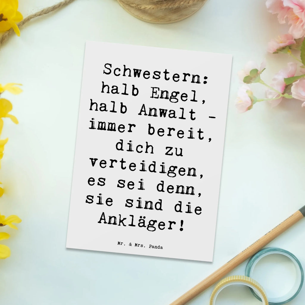 Postkarte Spruch Schwesternwunder Postkarte, Karte, Geschenkkarte, Grußkarte, Einladung, Ansichtskarte, Geburtstagskarte, Einladungskarte, Dankeskarte, Ansichtskarten, Einladung Geburtstag, Einladungskarten Geburtstag, Familie, Vatertag, Muttertag, Bruder, Schwester, Mama, Papa, Oma, Opa