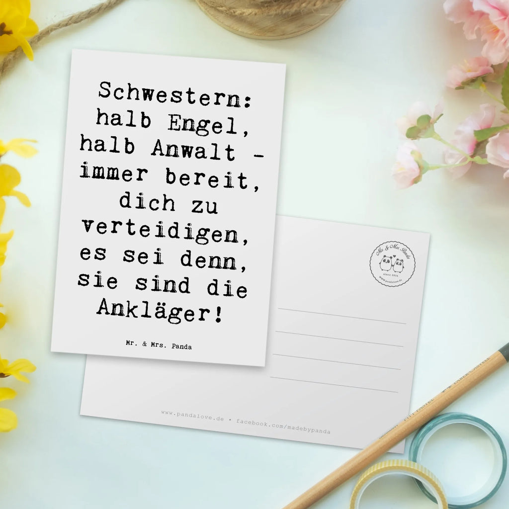 Postkarte Spruch Schwesternwunder Postkarte, Karte, Geschenkkarte, Grußkarte, Einladung, Ansichtskarte, Geburtstagskarte, Einladungskarte, Dankeskarte, Ansichtskarten, Einladung Geburtstag, Einladungskarten Geburtstag, Familie, Vatertag, Muttertag, Bruder, Schwester, Mama, Papa, Oma, Opa