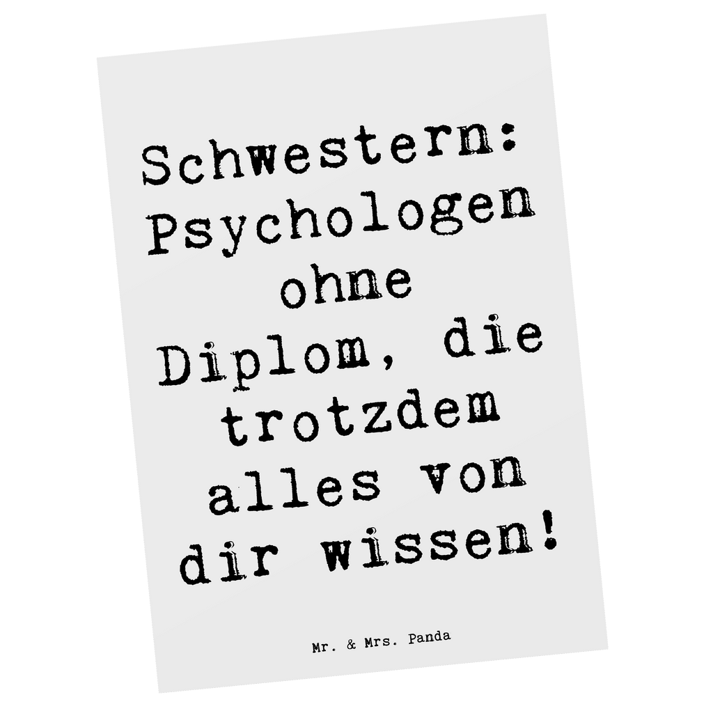 Postkarte Spruch Schwestern Psychologen Postkarte, Karte, Geschenkkarte, Grußkarte, Einladung, Ansichtskarte, Geburtstagskarte, Einladungskarte, Dankeskarte, Ansichtskarten, Einladung Geburtstag, Einladungskarten Geburtstag, Familie, Vatertag, Muttertag, Bruder, Schwester, Mama, Papa, Oma, Opa