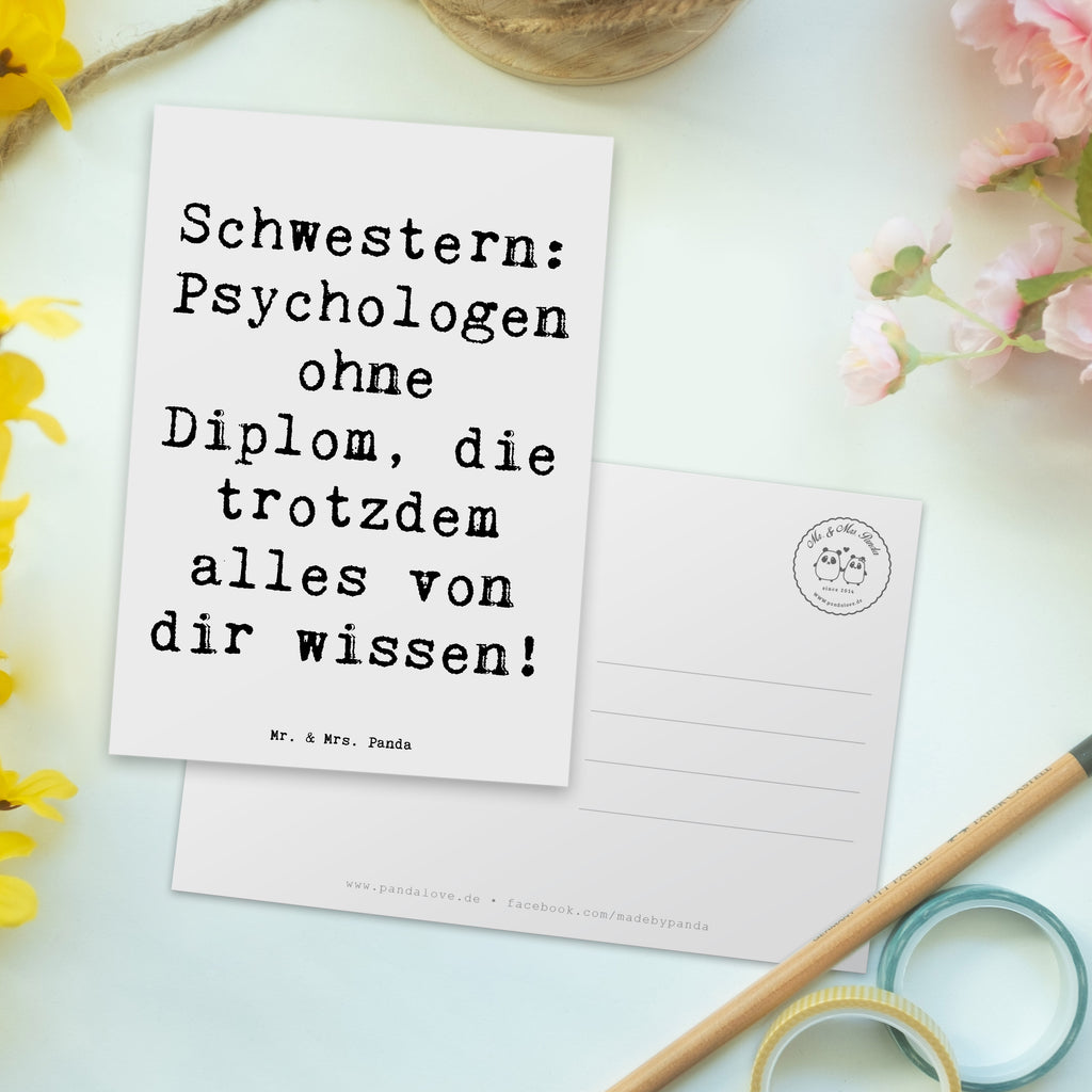 Postkarte Spruch Schwestern Psychologen Postkarte, Karte, Geschenkkarte, Grußkarte, Einladung, Ansichtskarte, Geburtstagskarte, Einladungskarte, Dankeskarte, Ansichtskarten, Einladung Geburtstag, Einladungskarten Geburtstag, Familie, Vatertag, Muttertag, Bruder, Schwester, Mama, Papa, Oma, Opa