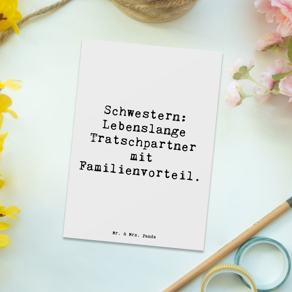 Postkarte Spruch Schwestern Tratschpartner Postkarte, Karte, Geschenkkarte, Grußkarte, Einladung, Ansichtskarte, Geburtstagskarte, Einladungskarte, Dankeskarte, Ansichtskarten, Einladung Geburtstag, Einladungskarten Geburtstag, Familie, Vatertag, Muttertag, Bruder, Schwester, Mama, Papa, Oma, Opa