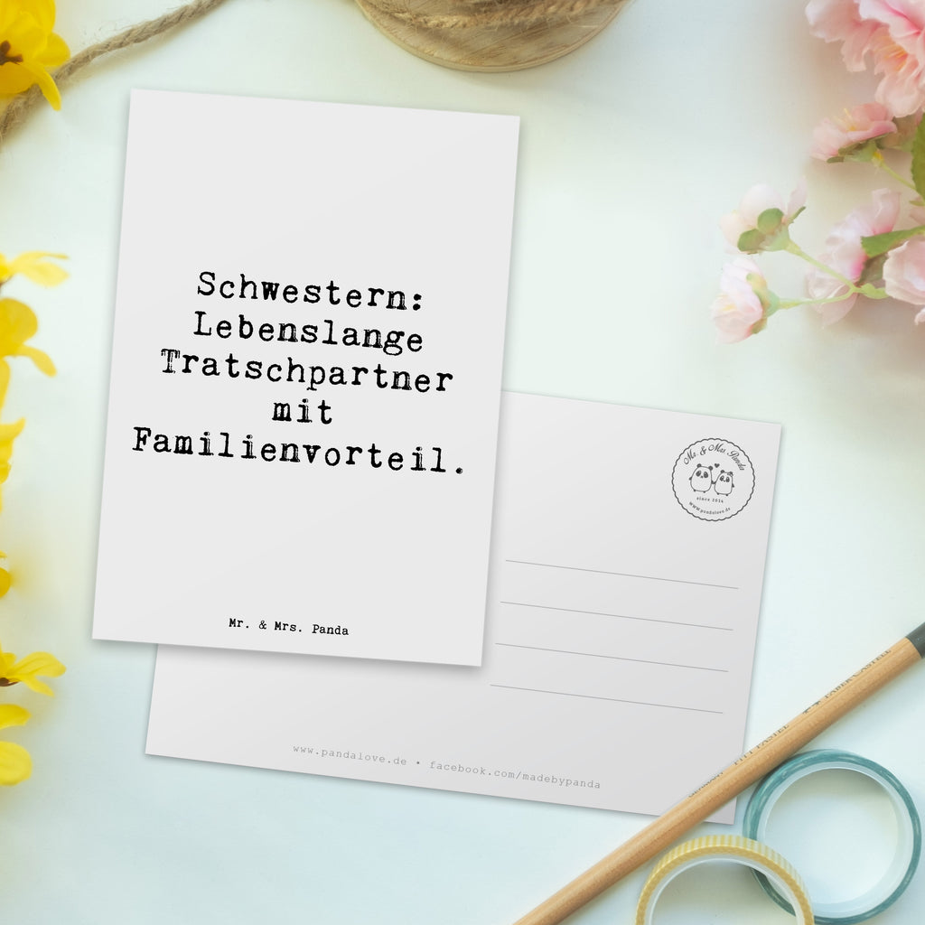 Postkarte Spruch Schwestern Tratschpartner Postkarte, Karte, Geschenkkarte, Grußkarte, Einladung, Ansichtskarte, Geburtstagskarte, Einladungskarte, Dankeskarte, Ansichtskarten, Einladung Geburtstag, Einladungskarten Geburtstag, Familie, Vatertag, Muttertag, Bruder, Schwester, Mama, Papa, Oma, Opa