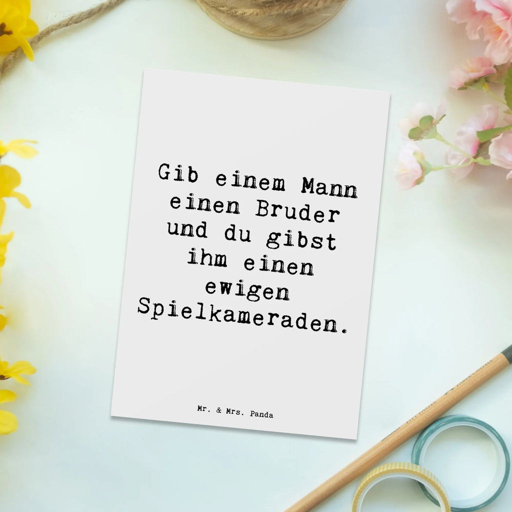 Postkarte Spruch Bruder Spielkamerad Postkarte, Karte, Geschenkkarte, Grußkarte, Einladung, Ansichtskarte, Geburtstagskarte, Einladungskarte, Dankeskarte, Ansichtskarten, Einladung Geburtstag, Einladungskarten Geburtstag, Familie, Vatertag, Muttertag, Bruder, Schwester, Mama, Papa, Oma, Opa