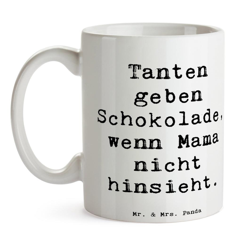 Tasse Tanten geben Schokolade, wenn Mama nicht hinsieht - Tante als süße Verschwörerin Tasse, Kaffeetasse, Teetasse, Becher, Kaffeebecher, Teebecher, Keramiktasse, Porzellantasse, Büro Tasse, Geschenk Tasse, Tasse Sprüche, Tasse Motive, Kaffeetassen, Tasse bedrucken, Designer Tasse, Cappuccino Tassen, Schöne Teetassen, Familie, Vatertag, Muttertag, Bruder, Schwester, Mama, Papa, Oma, Opa