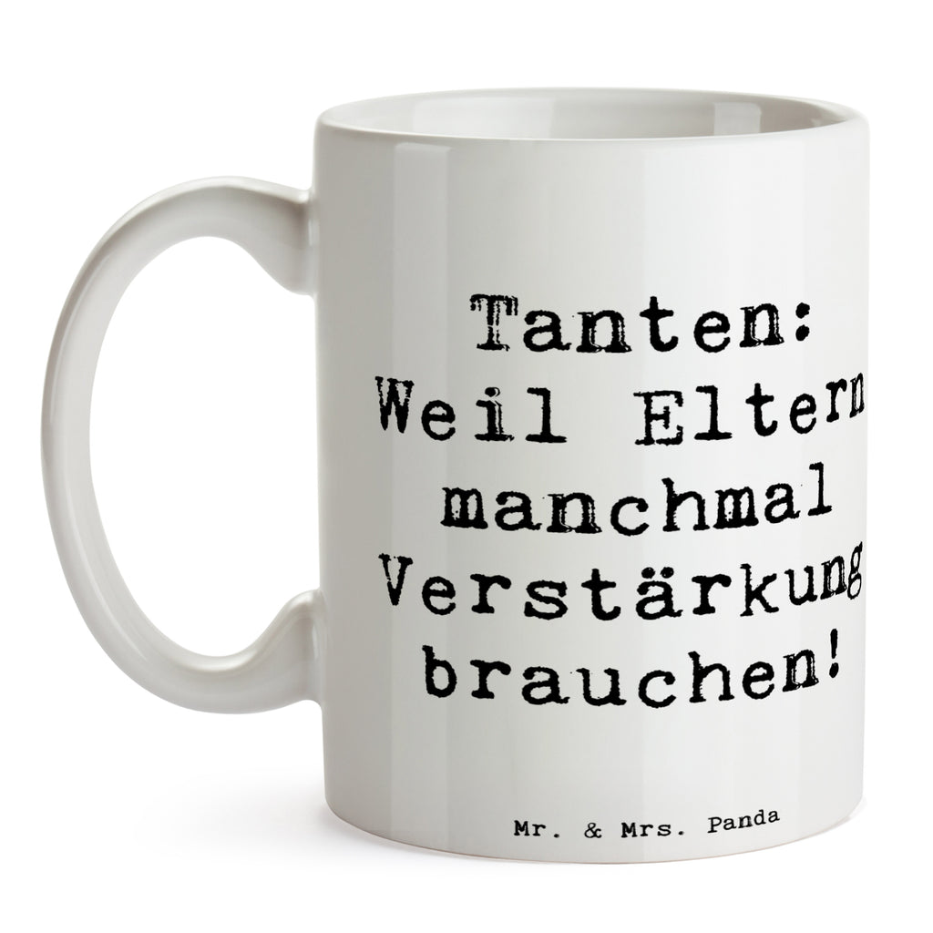 Tasse Tante: Weil Eltern manchmal Verstärkung brauchen! - Familienhumor Tasse, Kaffeetasse, Teetasse, Becher, Kaffeebecher, Teebecher, Keramiktasse, Porzellantasse, Büro Tasse, Geschenk Tasse, Tasse Sprüche, Tasse Motive, Kaffeetassen, Tasse bedrucken, Designer Tasse, Cappuccino Tassen, Schöne Teetassen, Familie, Vatertag, Muttertag, Bruder, Schwester, Mama, Papa, Oma, Opa