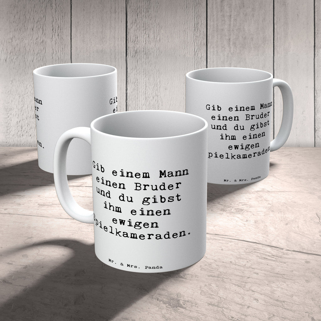 Tasse Spruch Bruder Spielkamerad Tasse, Kaffeetasse, Teetasse, Becher, Kaffeebecher, Teebecher, Keramiktasse, Porzellantasse, Büro Tasse, Geschenk Tasse, Tasse Sprüche, Tasse Motive, Kaffeetassen, Tasse bedrucken, Designer Tasse, Cappuccino Tassen, Schöne Teetassen, Familie, Vatertag, Muttertag, Bruder, Schwester, Mama, Papa, Oma, Opa