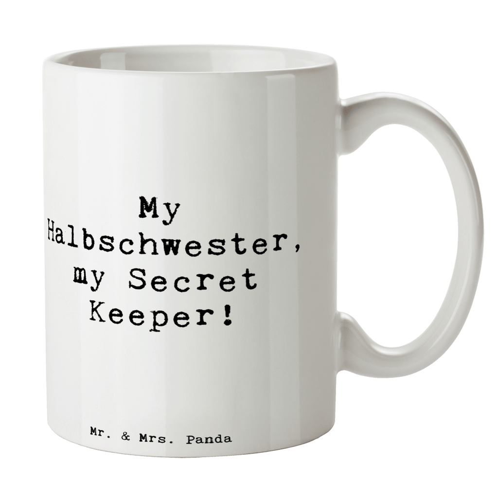 Tasse Spruch Halbschwester Geheimnishüter Tasse, Kaffeetasse, Teetasse, Becher, Kaffeebecher, Teebecher, Keramiktasse, Porzellantasse, Büro Tasse, Geschenk Tasse, Tasse Sprüche, Tasse Motive, Kaffeetassen, Tasse bedrucken, Designer Tasse, Cappuccino Tassen, Schöne Teetassen, Familie, Vatertag, Muttertag, Bruder, Schwester, Mama, Papa, Oma, Opa