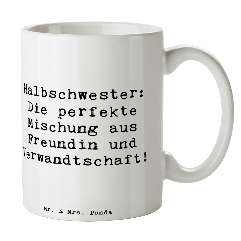 Tasse Spruch Halbschwester Glück Tasse, Kaffeetasse, Teetasse, Becher, Kaffeebecher, Teebecher, Keramiktasse, Porzellantasse, Büro Tasse, Geschenk Tasse, Tasse Sprüche, Tasse Motive, Kaffeetassen, Tasse bedrucken, Designer Tasse, Cappuccino Tassen, Schöne Teetassen, Familie, Vatertag, Muttertag, Bruder, Schwester, Mama, Papa, Oma, Opa