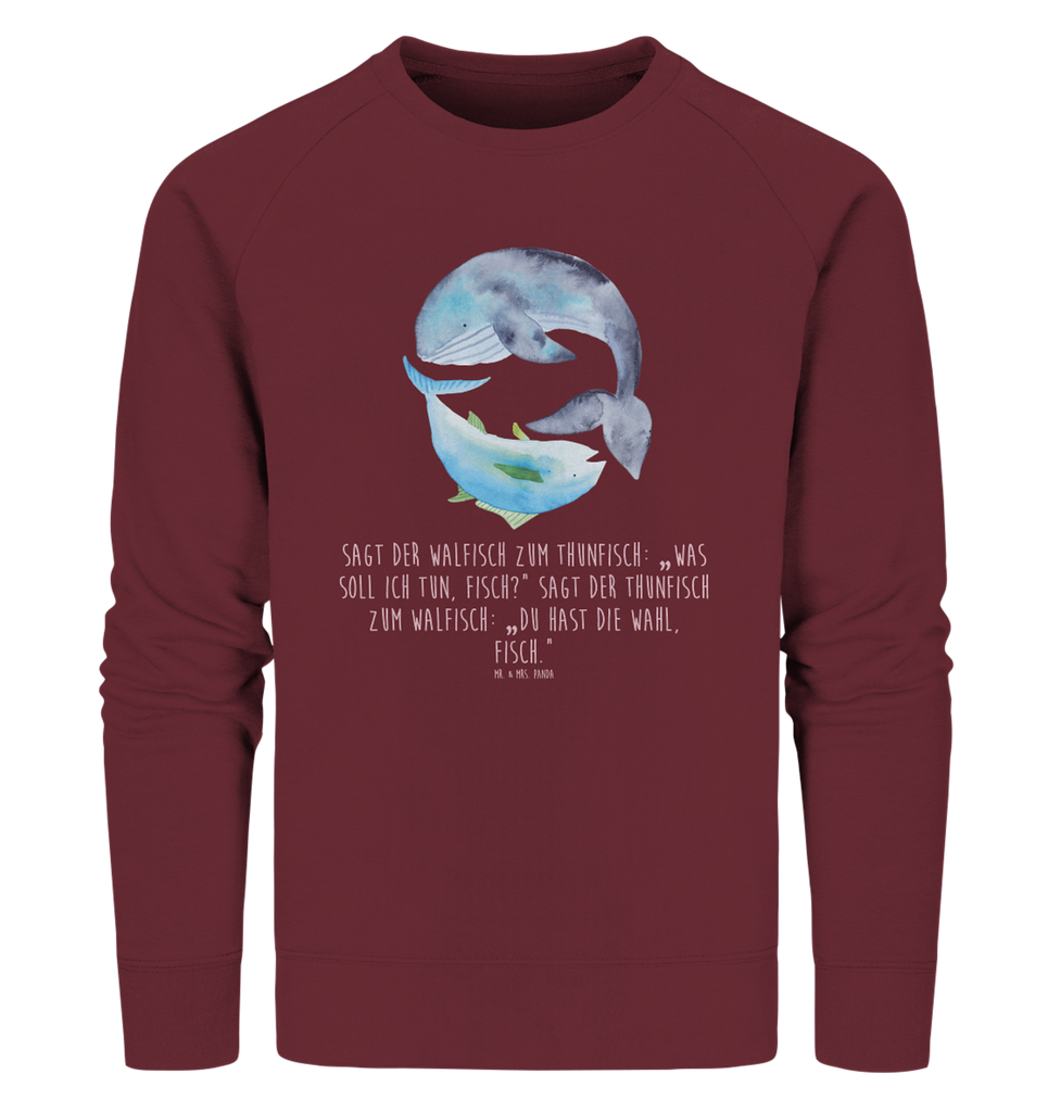 Organic Pullover Walfisch & Thunfisch Pullover, Pullover Männer, Pullover Frauen, Sweatshirt, Sweatshirt Männer, Sweatshirt Frauen, Unisex, Tiermotive, Gute Laune, lustige Sprüche, Tiere, Wal, Wahl, Tunfisch, Wortwitz lustig, Spruch lustig, Flachwitz, Witz, Spruch des Tages, Flachwitz Geschenk