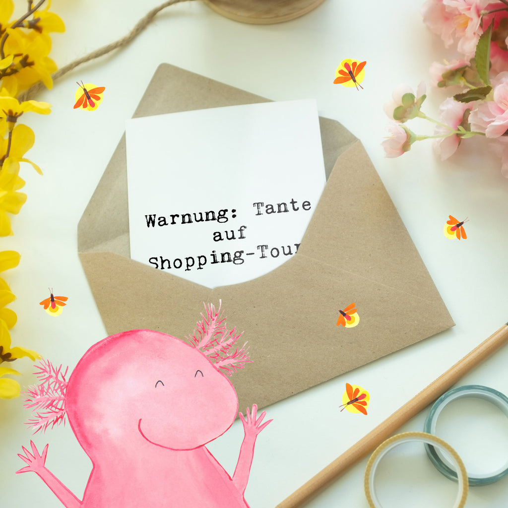 Grußkarte Spruch Tante Shopping Grußkarte, Klappkarte, Einladungskarte, Glückwunschkarte, Hochzeitskarte, Geburtstagskarte, Karte, Ansichtskarten, Familie, Vatertag, Muttertag, Bruder, Schwester, Mama, Papa, Oma, Opa