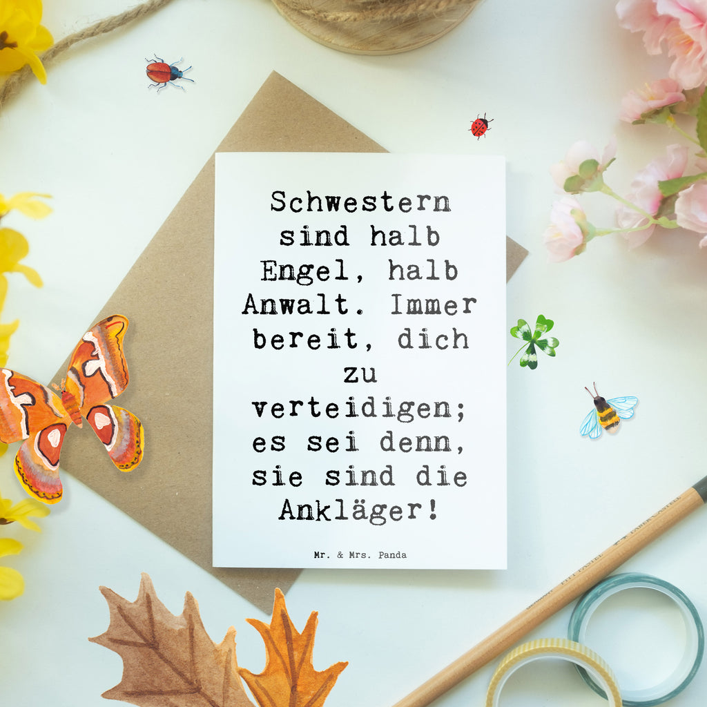 Grußkarte Spruch Schwesternwunder Grußkarte, Klappkarte, Einladungskarte, Glückwunschkarte, Hochzeitskarte, Geburtstagskarte, Karte, Ansichtskarten, Familie, Vatertag, Muttertag, Bruder, Schwester, Mama, Papa, Oma, Opa