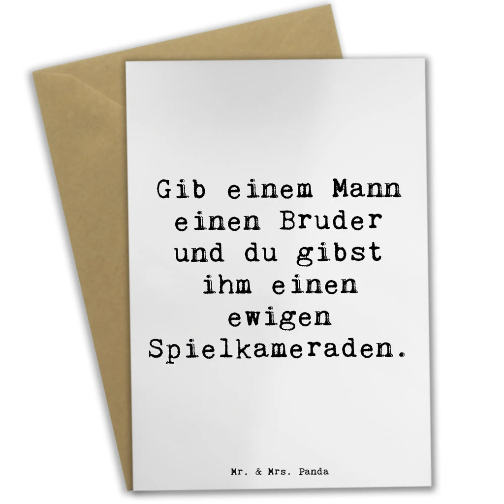 Grußkarte Spruch Bruder Spielkamerad Grußkarte, Klappkarte, Einladungskarte, Glückwunschkarte, Hochzeitskarte, Geburtstagskarte, Karte, Ansichtskarten, Familie, Vatertag, Muttertag, Bruder, Schwester, Mama, Papa, Oma, Opa