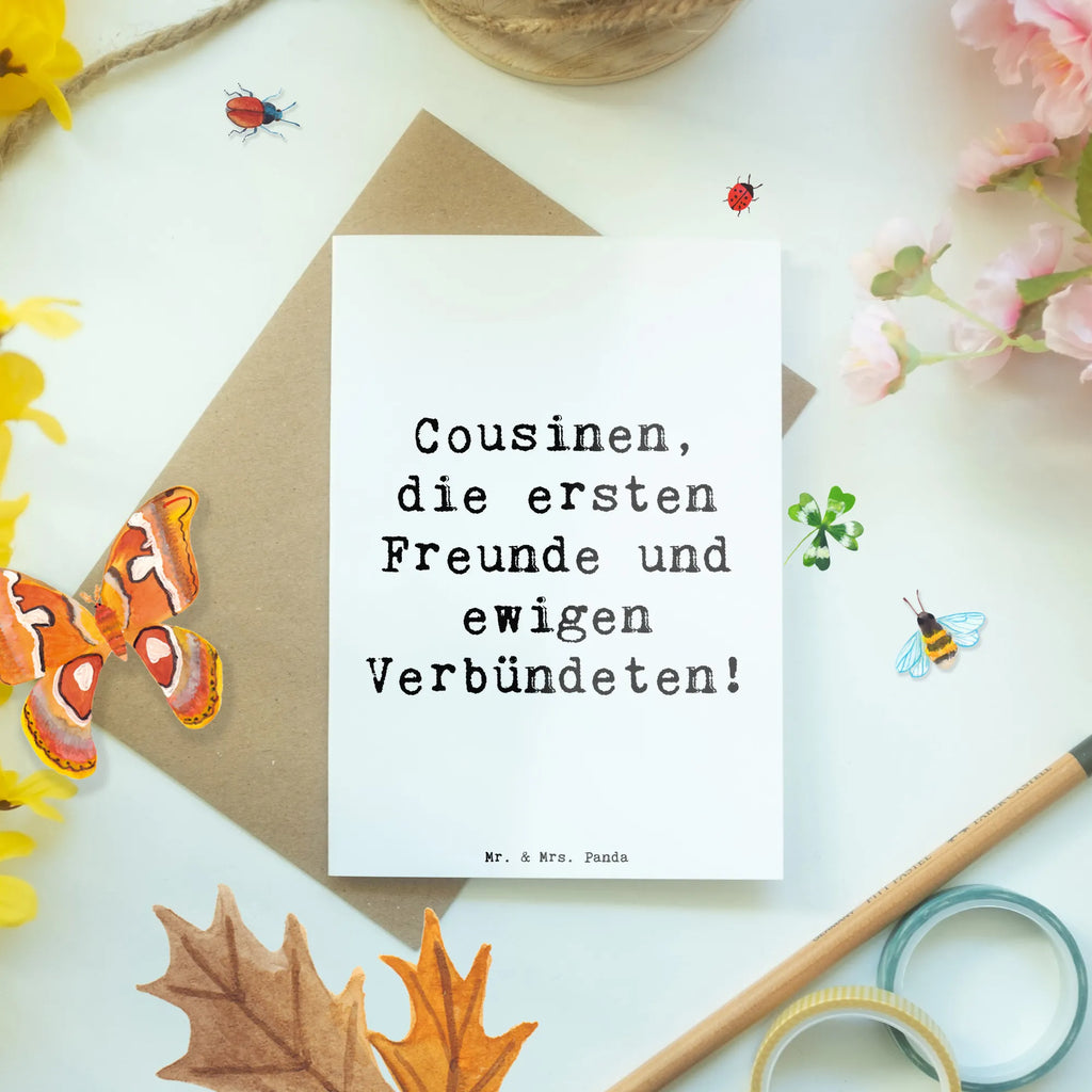 Grußkarte Spruch Cousine Freunde Grußkarte, Klappkarte, Einladungskarte, Glückwunschkarte, Hochzeitskarte, Geburtstagskarte, Karte, Ansichtskarten, Familie, Vatertag, Muttertag, Bruder, Schwester, Mama, Papa, Oma, Opa