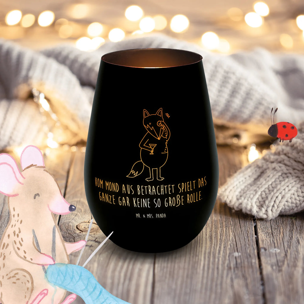 Gold Windlicht Fuchs Lord Windlicht, Teelicht, Graviertes Windlicht, Windlicht Gravur, Kerze, Windlicht aus Glas, Teelicht aus Glas, Fuchs, Füchse, tröstende Worte, Spruch lustig, Liebeskummer Geschenk, Motivation Spruch, Problemlösung