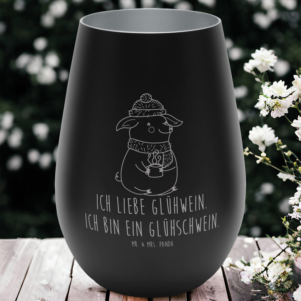 Gold Windlicht Schwein Glühwein Windlicht, Teelicht, Graviertes Windlicht, Windlicht Gravur, Kerze, Windlicht aus Glas, Teelicht aus Glas, Winter, Weihnachten, Weihnachtsdeko, Nikolaus, Advent, Heiligabend, Wintermotiv, Glühschwein, Glühwein, Weihnachtsmarkt, Punsch