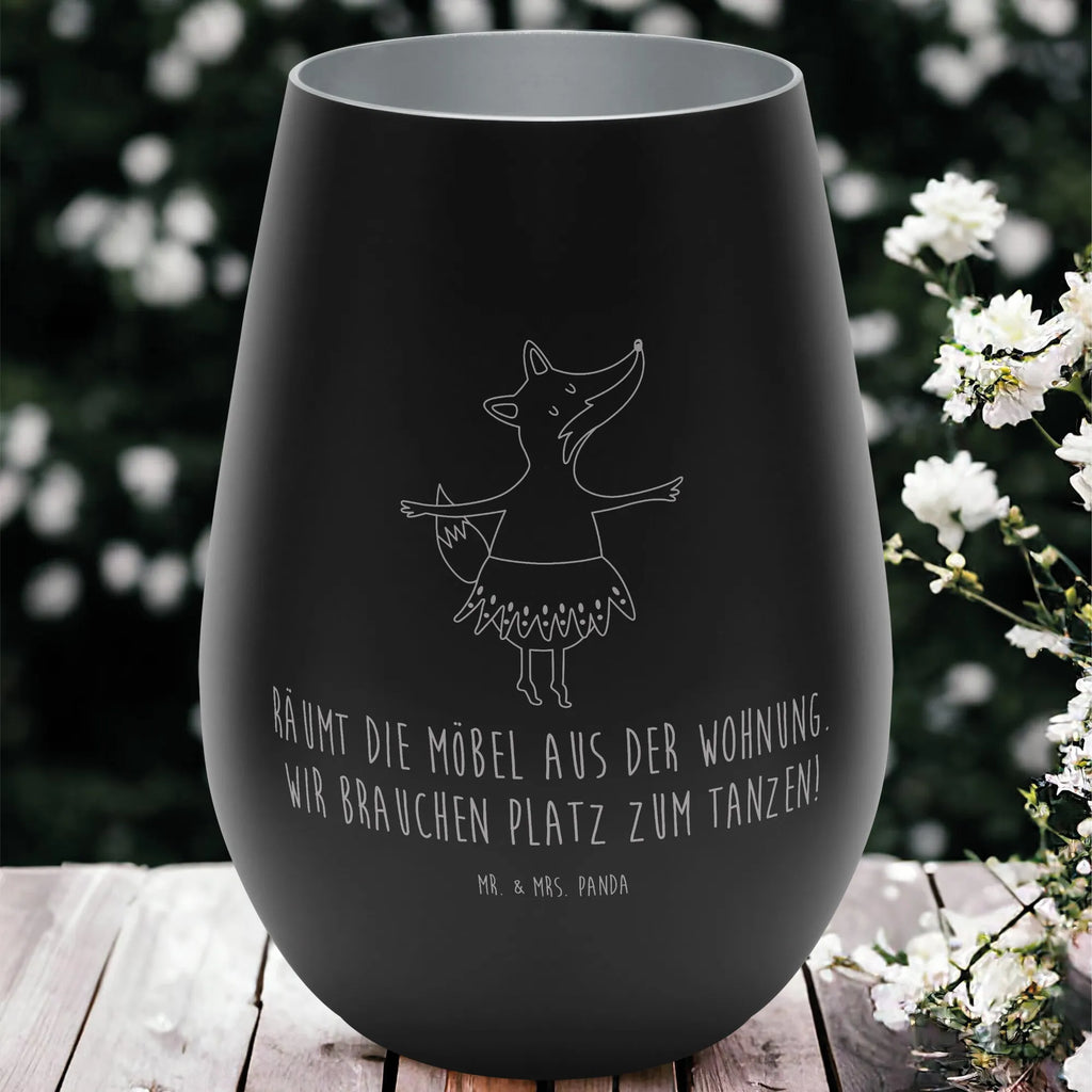 Gold Windlicht Fuchs Ballerina Windlicht, Teelicht, Graviertes Windlicht, Windlicht Gravur, Kerze, Windlicht aus Glas, Teelicht aus Glas, Fuchs, Fuchs Spruch, Füchse, Füchsin, Ballerina, Ballett, Tänzerin, Tanzen, Party, Einladung, Geburtstag