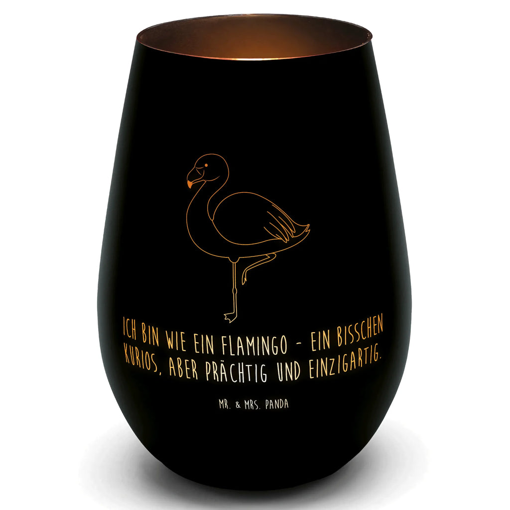 Gold Windlicht Flamingo Classic Windlicht, Teelicht, Graviertes Windlicht, Windlicht Gravur, Kerze, Windlicht aus Glas, Teelicht aus Glas, Flamingo, Einzigartig, Selbstliebe, Stolz, ich, für mich, Spruch, Freundin, Freundinnen, Außenseiter, Sohn, Tochter, Geschwister