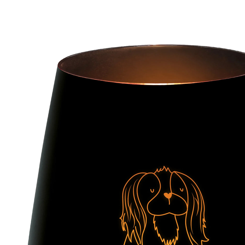 Gold Windlicht Hund Cavalier King Charles Spaniel Windlicht, Teelicht, Graviertes Windlicht, Windlicht Gravur, Kerze, Windlicht aus Glas, Teelicht aus Glas, Hund, Hundemotiv, Haustier, Hunderasse, Tierliebhaber, Hundebesitzer, Sprüche, Cavalier King Charles Spaniel, Cockerspaniel, Spaniel, Spruch, schönster Hund