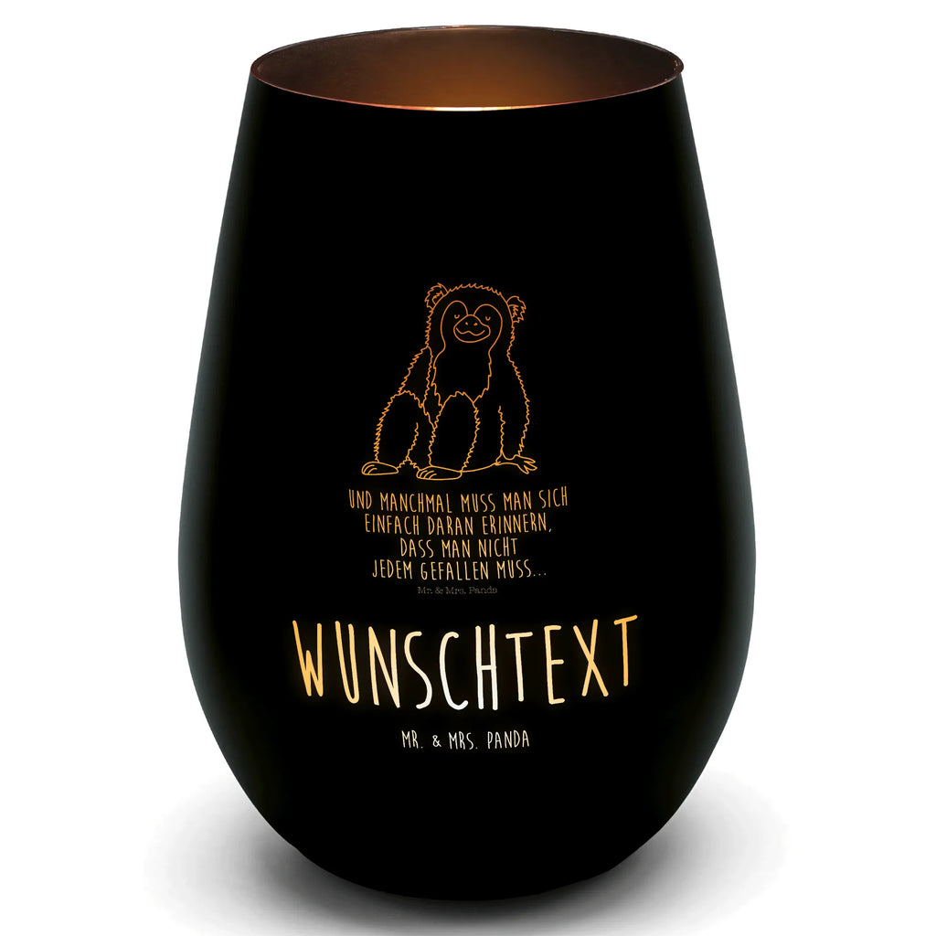 Gold Windlicht Personalisiert Affe Personalisiertes Windlicht, Personalisiertes Teelicht, Personalisiertes Graviertes Windlicht, Personalisiertes Windlicht Gravur, Personalisierte Kerze, Personalisiertes Windlicht aus Glas, Personalisiertes Teelicht aus Glas, Personalisiertes Windlicht mit Namen, Teelicht mit Namen, Graviertes Windlicht mit Namen, Windlicht Gravur mit Namen, Kerze mit Namen, Windlicht aus Glas mit Namen, Teelicht aus Glas mit Namen, Wunschtext, Personalisierbar, Selbst gestalten, Afrika, Wildtiere, Affe, Äffchen, Affen, Selbstliebe, Respekt, Motivation, Selbstachtung, Liebe, Selbstbewusstsein, Selfcare