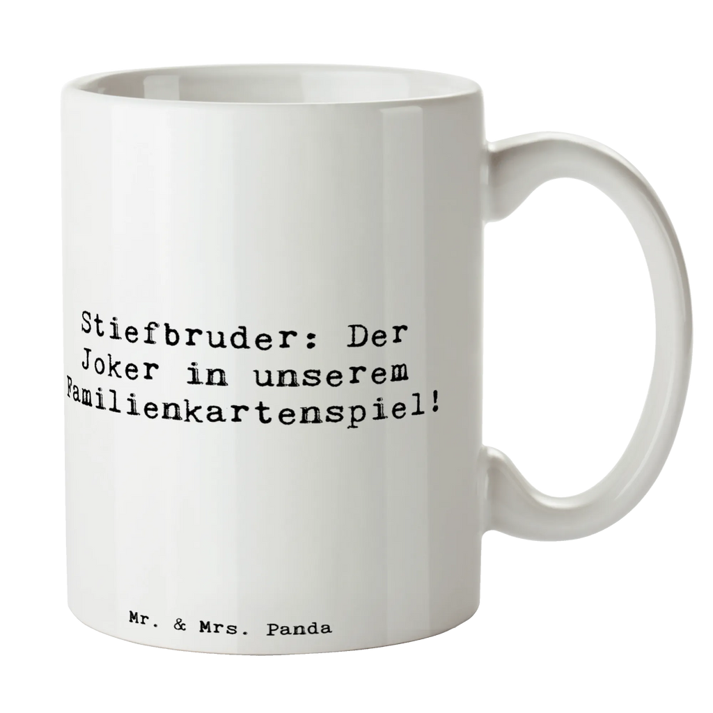 Tasse Spruch Stiefbruder: Der Joker in unserem Familienkartenspiel! Tasse, Kaffeetasse, Teetasse, Becher, Kaffeebecher, Teebecher, Keramiktasse, Porzellantasse, Büro Tasse, Geschenk Tasse, Tasse Sprüche, Tasse Motive, Kaffeetassen, Tasse bedrucken, Designer Tasse, Cappuccino Tassen, Schöne Teetassen, Familie, Vatertag, Muttertag, Bruder, Schwester, Mama, Papa, Oma, Opa