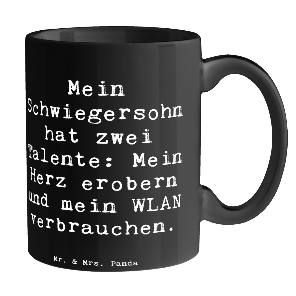 Tasse Spruch Schwiegersohn Talente Tasse, Kaffeetasse, Teetasse, Becher, Kaffeebecher, Teebecher, Keramiktasse, Porzellantasse, Büro Tasse, Geschenk Tasse, Tasse Sprüche, Tasse Motive, Kaffeetassen, Tasse bedrucken, Designer Tasse, Cappuccino Tassen, Schöne Teetassen, Familie, Vatertag, Muttertag, Bruder, Schwester, Mama, Papa, Oma, Opa