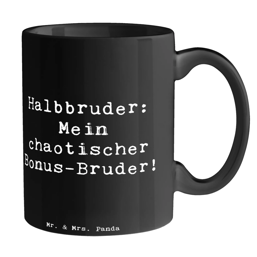 Tasse Spruch Halbbruder Chaos Tasse, Kaffeetasse, Teetasse, Becher, Kaffeebecher, Teebecher, Keramiktasse, Porzellantasse, Büro Tasse, Geschenk Tasse, Tasse Sprüche, Tasse Motive, Kaffeetassen, Tasse bedrucken, Designer Tasse, Cappuccino Tassen, Schöne Teetassen, Familie, Vatertag, Muttertag, Bruder, Schwester, Mama, Papa, Oma, Opa