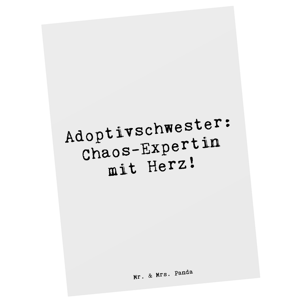 Postkarte Spruch Adoptivschwester Chaos Postkarte, Karte, Geschenkkarte, Grußkarte, Einladung, Ansichtskarte, Geburtstagskarte, Einladungskarte, Dankeskarte, Ansichtskarten, Einladung Geburtstag, Einladungskarten Geburtstag, Familie, Vatertag, Muttertag, Bruder, Schwester, Mama, Papa, Oma, Opa