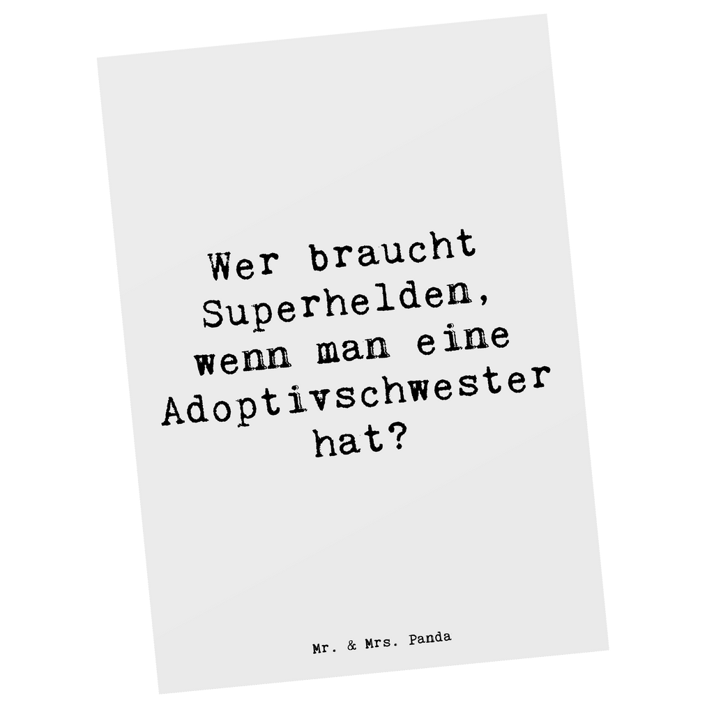 Postkarte Spruch Adoptivschwester Heldin Postkarte, Karte, Geschenkkarte, Grußkarte, Einladung, Ansichtskarte, Geburtstagskarte, Einladungskarte, Dankeskarte, Ansichtskarten, Einladung Geburtstag, Einladungskarten Geburtstag, Familie, Vatertag, Muttertag, Bruder, Schwester, Mama, Papa, Oma, Opa