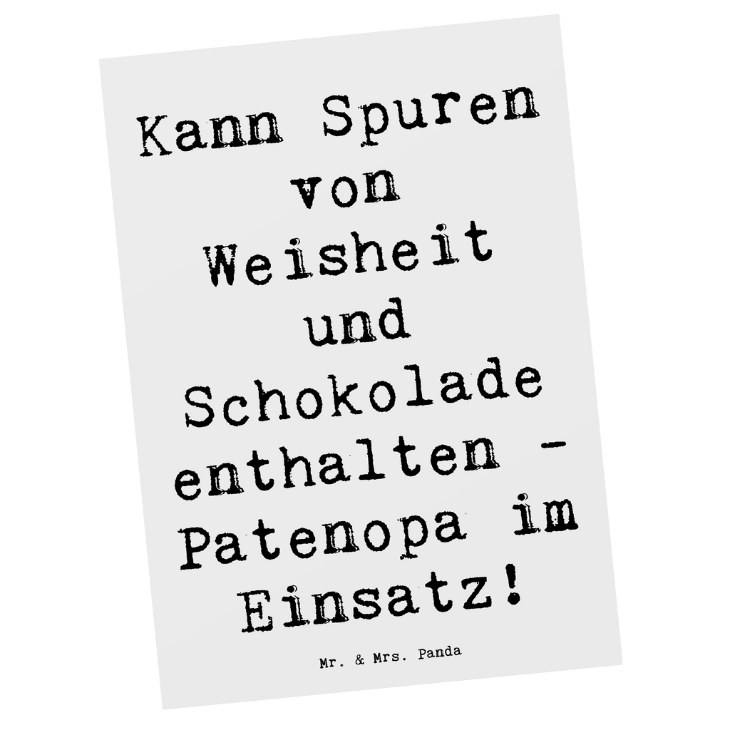 Postkarte Spruch Patenopa und Weisheit Postkarte, Karte, Geschenkkarte, Grußkarte, Einladung, Ansichtskarte, Geburtstagskarte, Einladungskarte, Dankeskarte, Ansichtskarten, Einladung Geburtstag, Einladungskarten Geburtstag, Familie, Vatertag, Muttertag, Bruder, Schwester, Mama, Papa, Oma, Opa