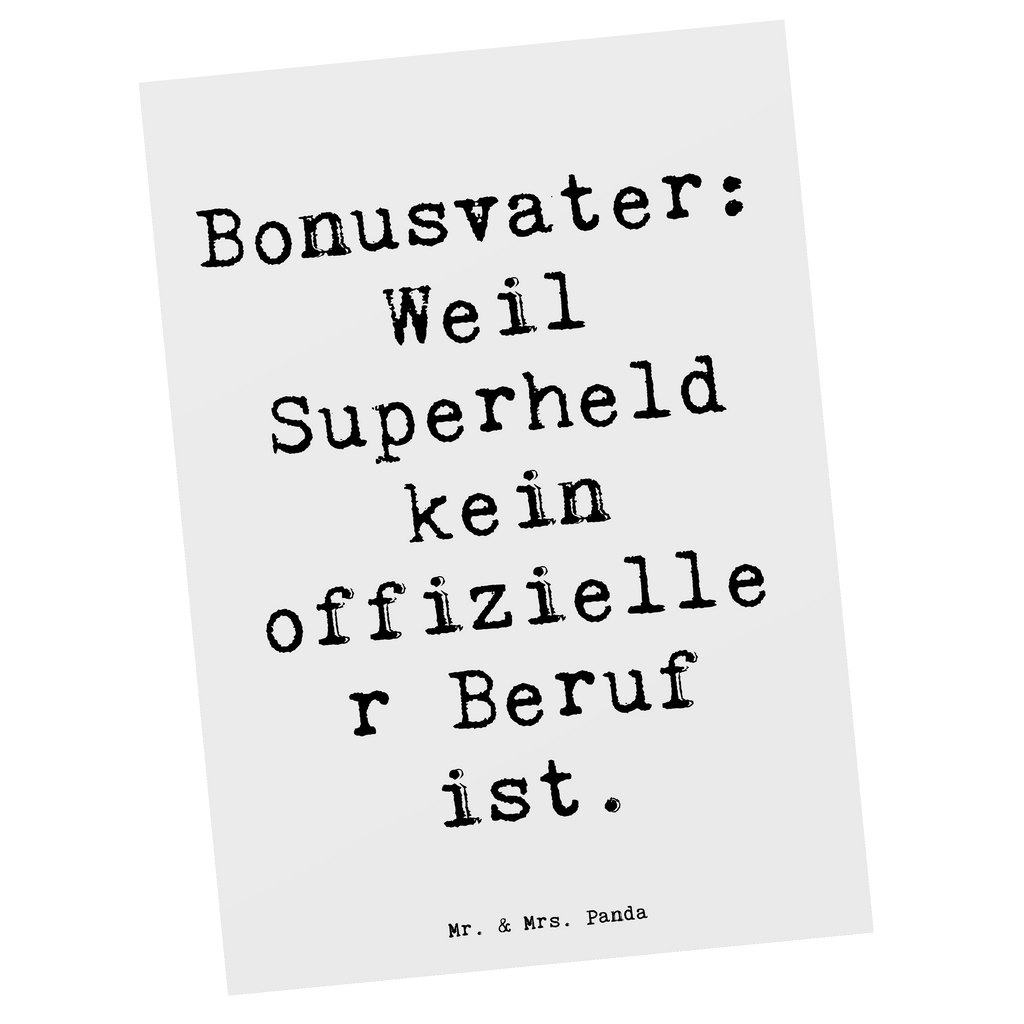 Postkarte Spruch Bonusvater Superheld Postkarte, Karte, Geschenkkarte, Grußkarte, Einladung, Ansichtskarte, Geburtstagskarte, Einladungskarte, Dankeskarte, Ansichtskarten, Einladung Geburtstag, Einladungskarten Geburtstag, Familie, Vatertag, Muttertag, Bruder, Schwester, Mama, Papa, Oma, Opa