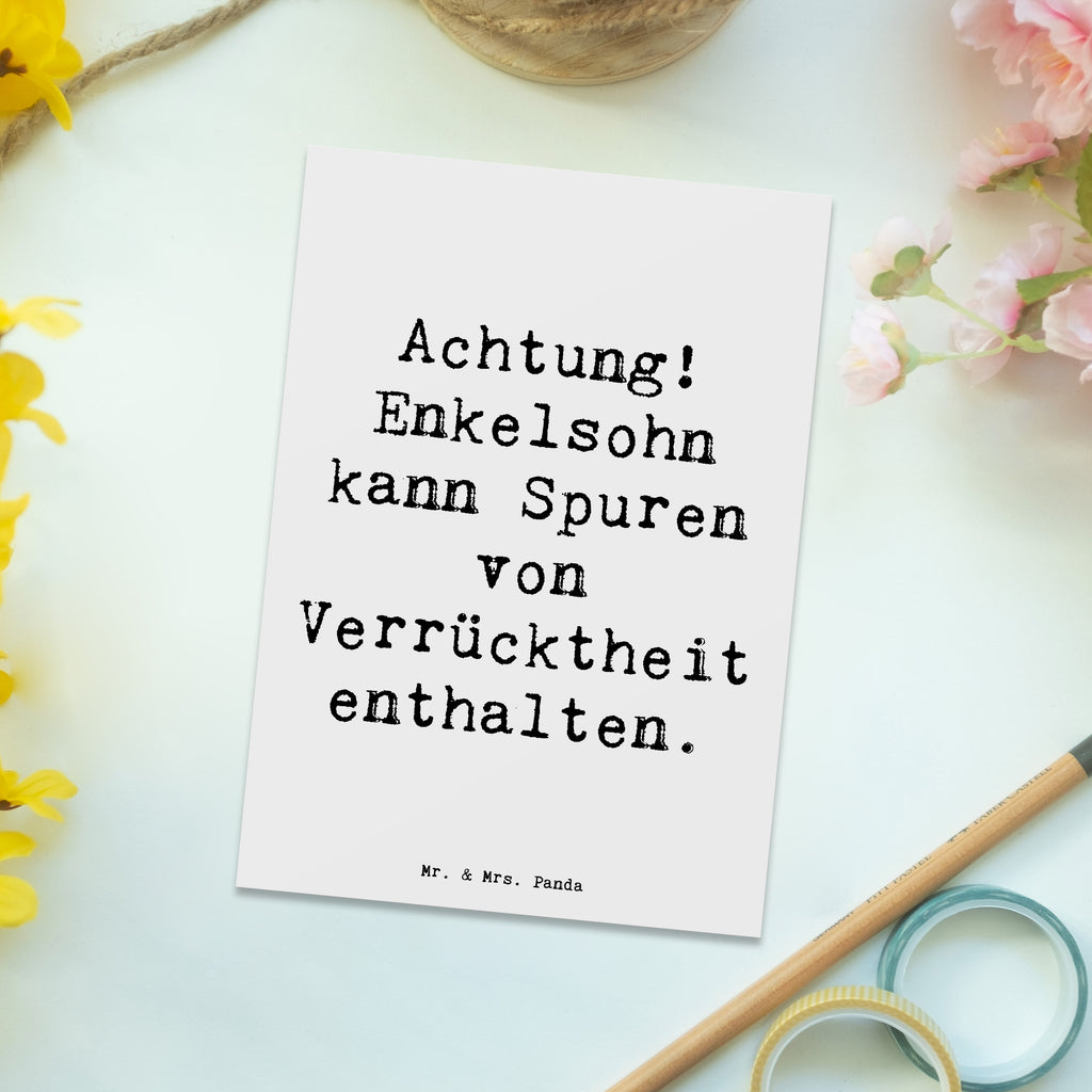 Postkarte Spruch Enkelsohn Verrücktheit Postkarte, Karte, Geschenkkarte, Grußkarte, Einladung, Ansichtskarte, Geburtstagskarte, Einladungskarte, Dankeskarte, Ansichtskarten, Einladung Geburtstag, Einladungskarten Geburtstag, Familie, Vatertag, Muttertag, Bruder, Schwester, Mama, Papa, Oma, Opa