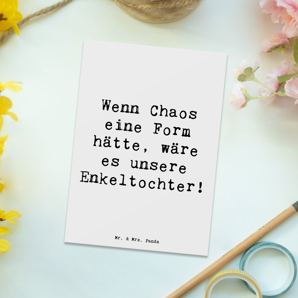 Postkarte Spruch Enkeltochter Chaos Postkarte, Karte, Geschenkkarte, Grußkarte, Einladung, Ansichtskarte, Geburtstagskarte, Einladungskarte, Dankeskarte, Ansichtskarten, Einladung Geburtstag, Einladungskarten Geburtstag, Familie, Vatertag, Muttertag, Bruder, Schwester, Mama, Papa, Oma, Opa