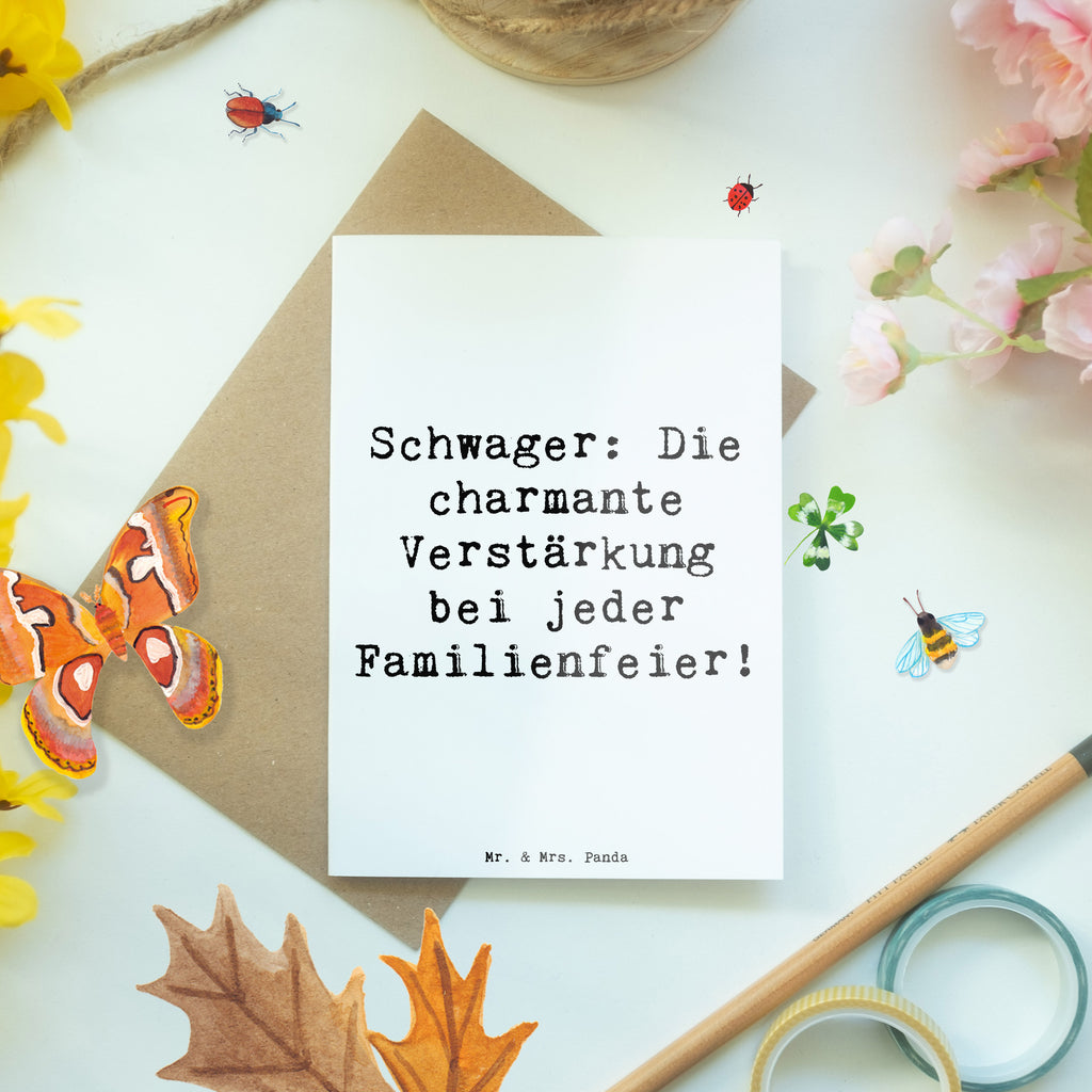 Grußkarte Schwager Familiencharme Grußkarte, Klappkarte, Einladungskarte, Glückwunschkarte, Hochzeitskarte, Geburtstagskarte, Karte