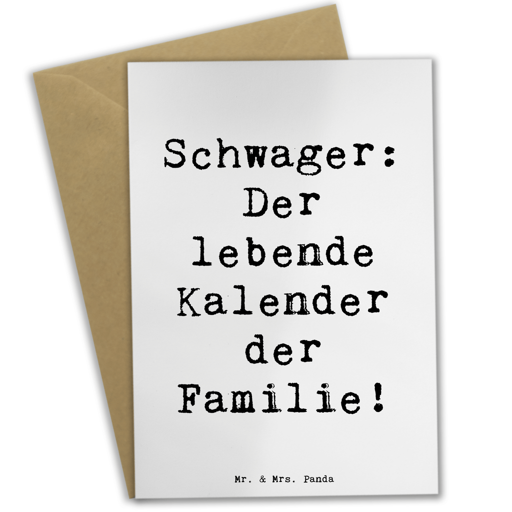 Grußkarte Kalender Schwager Grußkarte, Klappkarte, Einladungskarte, Glückwunschkarte, Hochzeitskarte, Geburtstagskarte, Karte