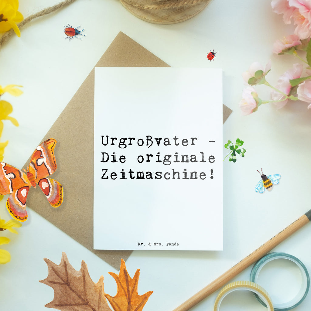 Grußkarte Spruch Urgroßvater Zeitmaschine Grußkarte, Klappkarte, Einladungskarte, Glückwunschkarte, Hochzeitskarte, Geburtstagskarte, Karte, Ansichtskarten, Familie, Vatertag, Muttertag, Bruder, Schwester, Mama, Papa, Oma, Opa