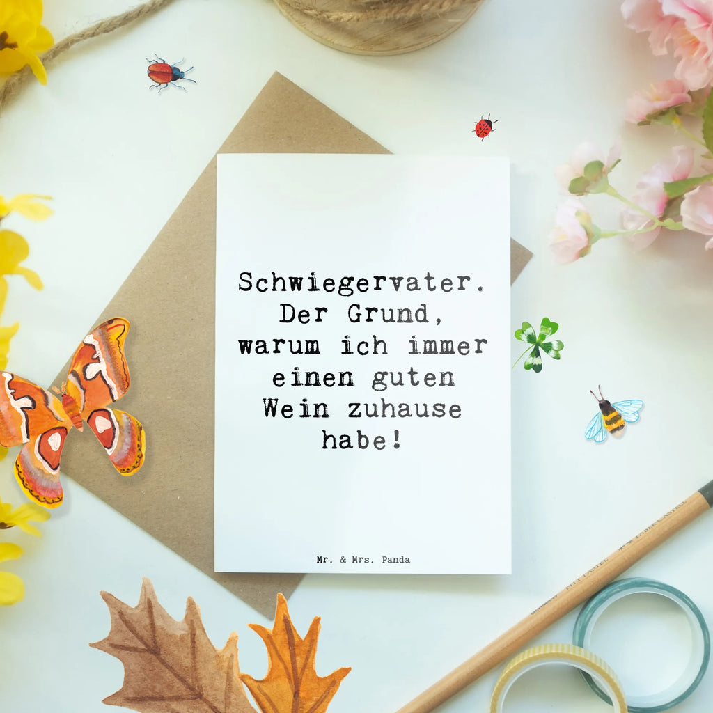 Grußkarte Spruch Schwiegervater Weinliebhaber Grußkarte, Klappkarte, Einladungskarte, Glückwunschkarte, Hochzeitskarte, Geburtstagskarte, Karte, Ansichtskarten, Familie, Vatertag, Muttertag, Bruder, Schwester, Mama, Papa, Oma, Opa