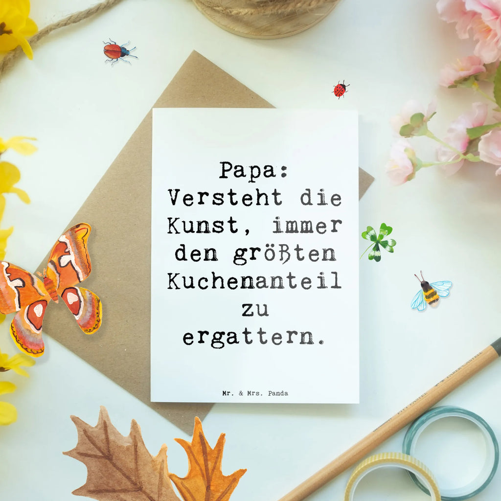 Grußkarte Spruch Papa Kuchenmeister Grußkarte, Klappkarte, Einladungskarte, Glückwunschkarte, Hochzeitskarte, Geburtstagskarte, Karte, Ansichtskarten, Familie, Vatertag, Muttertag, Bruder, Schwester, Mama, Papa, Oma, Opa